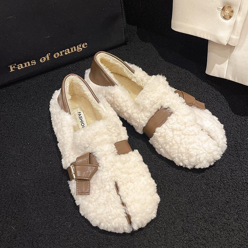 Обувь женская на плоской подошве мокасины с мехом с круглым носком осенние повседневные женские кроссовки платье мокасины осень-зима досуг пряжка ремешок флок резина