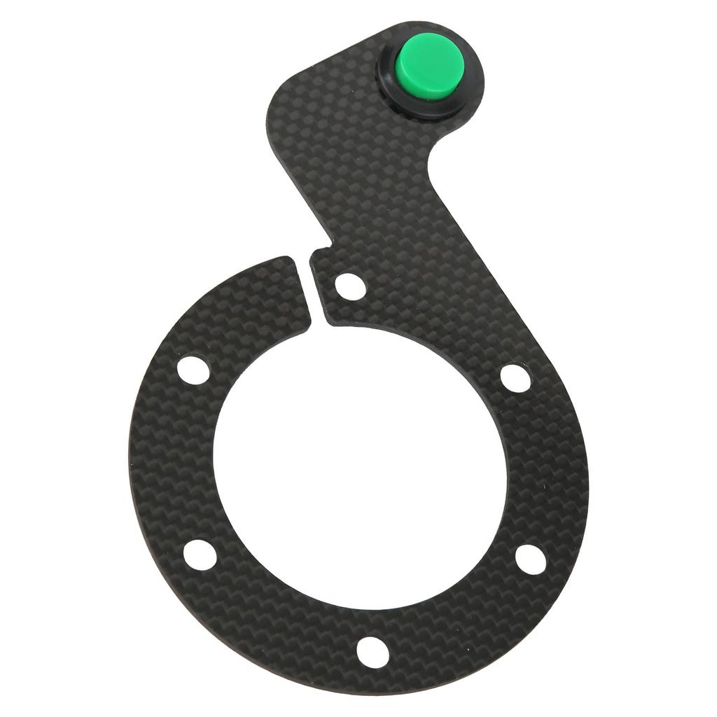 Steering Wheel Horn Button 6 Hole Carbon Fiber Comfortable Touch Sensitive Replacement For MOMO Green
