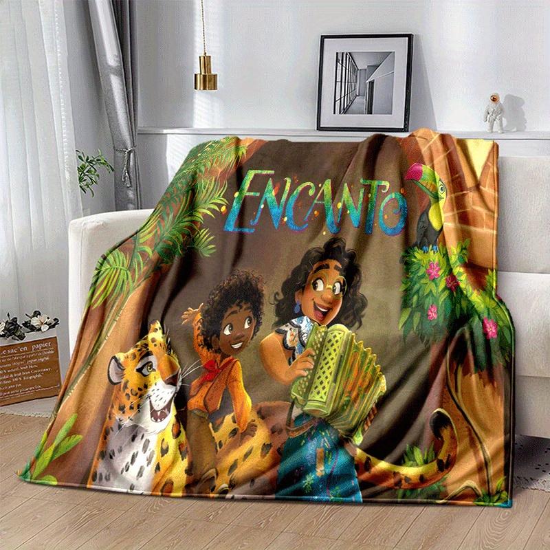 1pc Encanto Printing Blanket - Soft, All-Season Throw for Office Blanket, | Personalized Gift with Adorable Cartoon Design
