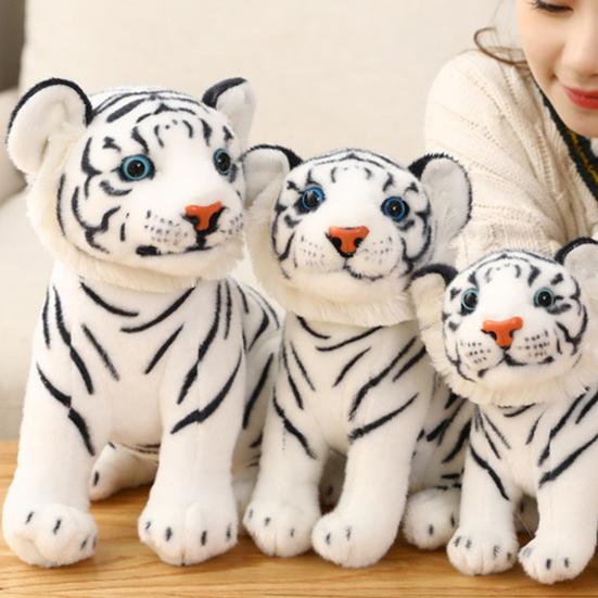 Plush Toy Rich Facial Complexion Elastic Texture Bright Color Tiger Cuddle Baby Plush Toy for Children