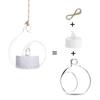 6/8cm Hanging Glass Tealight Holder Globe Glass Orbs Air Plants LED Candle Holders for Wedding Party Decor Indoor Outdoor Garden