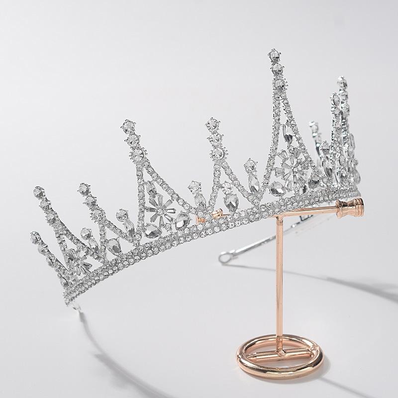 Свадебная тиара золотая барочная корона атмосферное свадебное платье свадьба взрослая день рождения принцесса корона