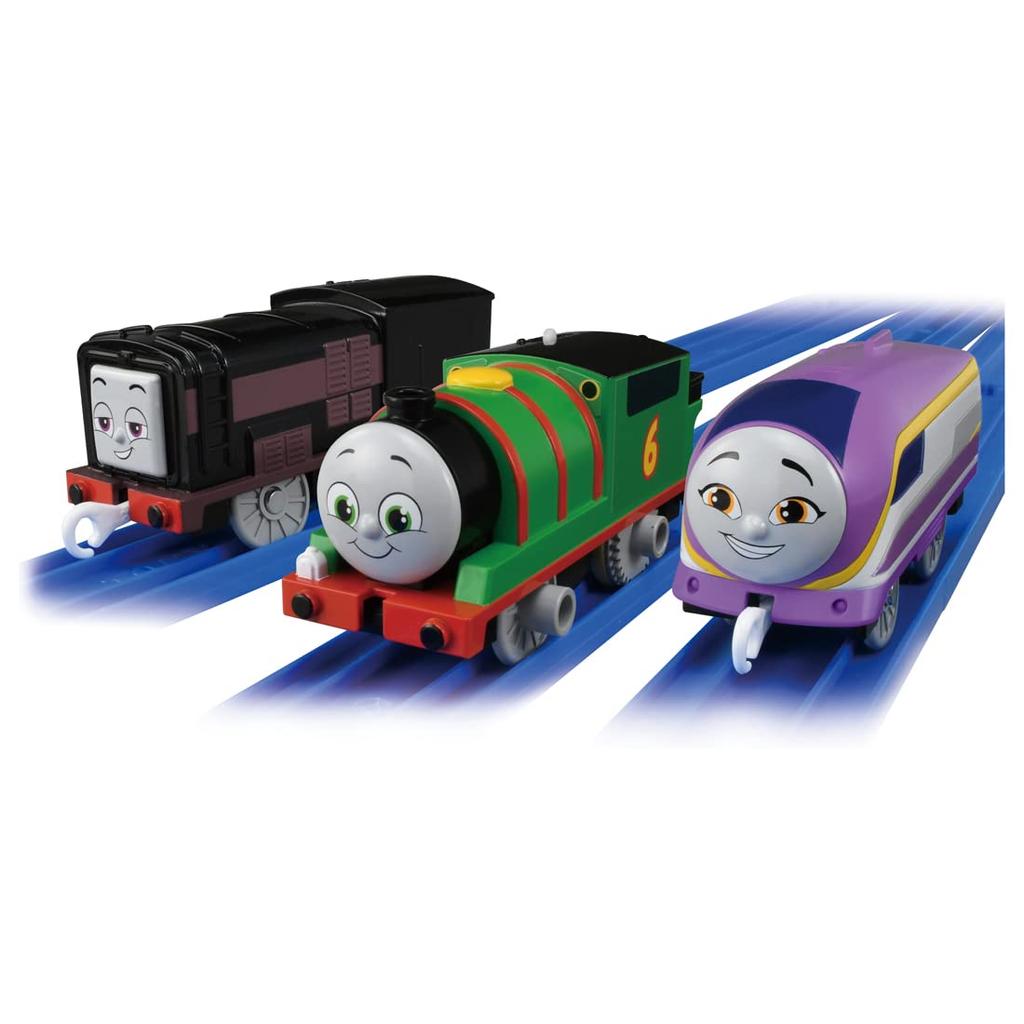 TAKARA TOMY Plarail Томас GOGO Томас и друзья Кана Набор Поезд Игрушка 3 и Перси, Дизель, (Возраст до)