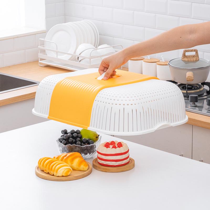 Складная Дышащая Прямоугольная Пыленепроницаемая Крышка для Блюд - Защита от Мух, Большой и Маленький Размеры