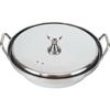 Wahei Freiz Korean Stainless Seafood Budae Jjigae with Taste Exploration Korea Pot, Steel, Pot, 24cm, IH/Gas Compatible, Pot, Pot, Lid, Edition,