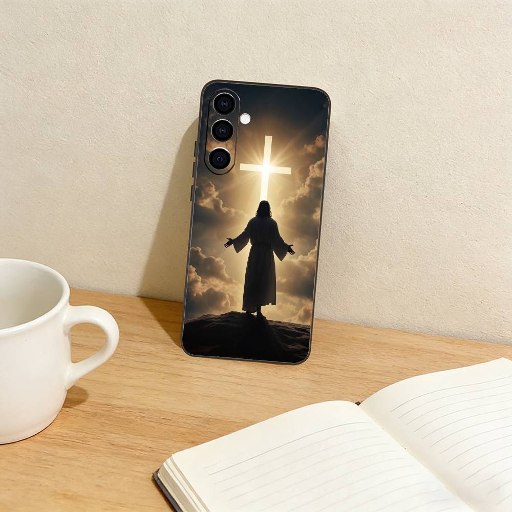 Faith Christian Religious Jesus Phone Case For Samsung Galaxy A73,A72,A71,A70,A53,A52,A51,Others Soft Black Cover