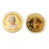 Queen Elizabeth of England, commemorative coin, metal, gold-plated three-dimensional, relief, color printed commemorative silver coin, gold coin