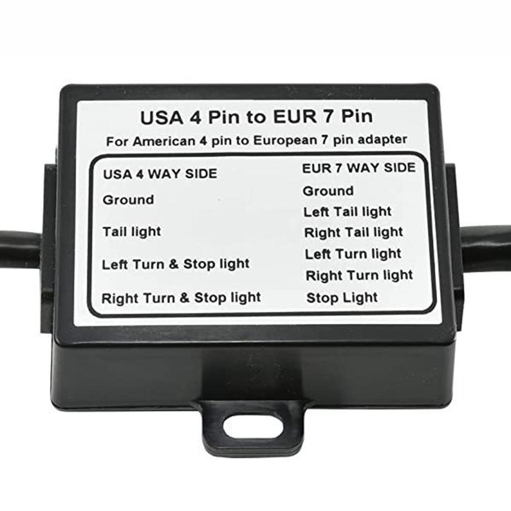 Trailer Adapter American 4-pin to European 7-pin for Truck Pickup Truck