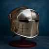 Silver Barbuta Helmet Medieval Knight Role Play Helmet With Liner And Chin Strap Best Gift Halloween