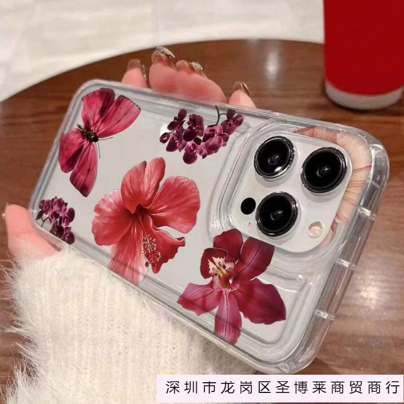 Сафлор бабочка подходит для чехла на телефон iphone15 Apple 16promax красивый 14plus подушка безопасности 13 прозрачный 12