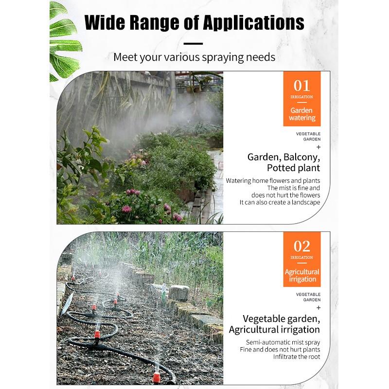 20 м 20 насадок, спринклер для воды, садовые опрыскиватели, система охлаждения туманом, насадки-распылители, распылитель воды высокого давления