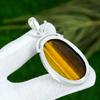 Wedding Gift For Her 925 Sterling Silver Natural Tiger Eye Gemstone Pendant