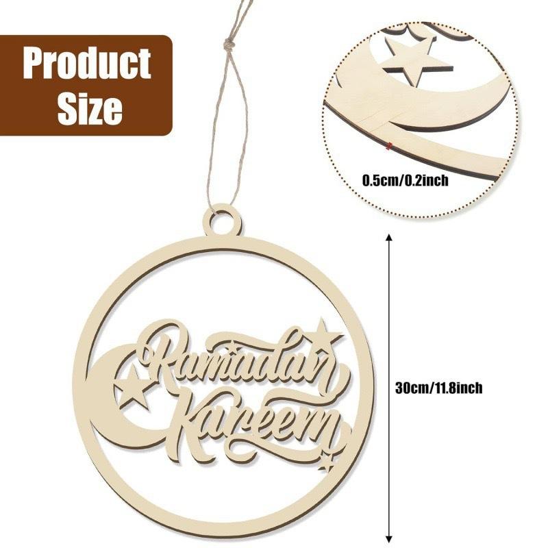 Eid Mubarak Ramadan Wall Hanging Kareem Moon Star Pendant Muslim Party Decor