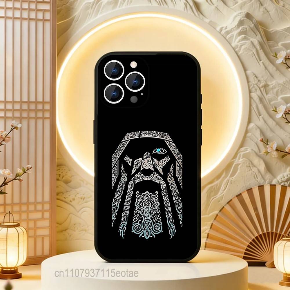 Чехол для телефона Один И Фенрир Силиконовый Мягкий Для IPhone 16,17,15,11,13,12,14,Mini,Pro,Max,Plus,Air,E Черный