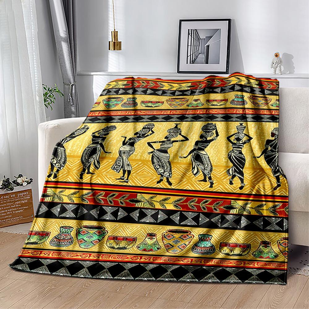 African Style Blanket Ultra-Soft Suitable for Bed Office Chair for All Occasions Warmthful Decor Perfect Gift for Relatives and Friends