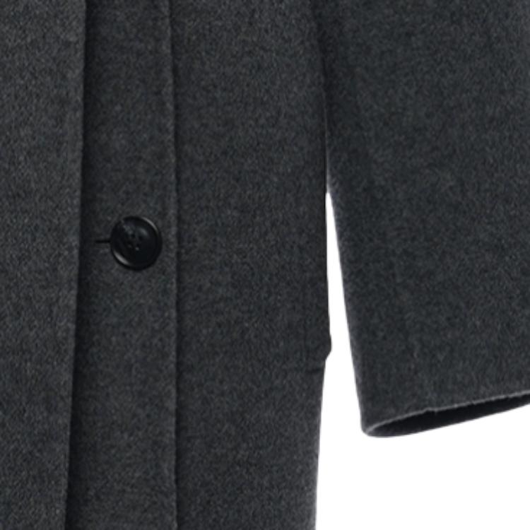 PINKO Autumn Winter Lightweight Luxury Commuter Double Breasted Waist Cinched Long Coat Women coats Dark-Gray PAF253408011P