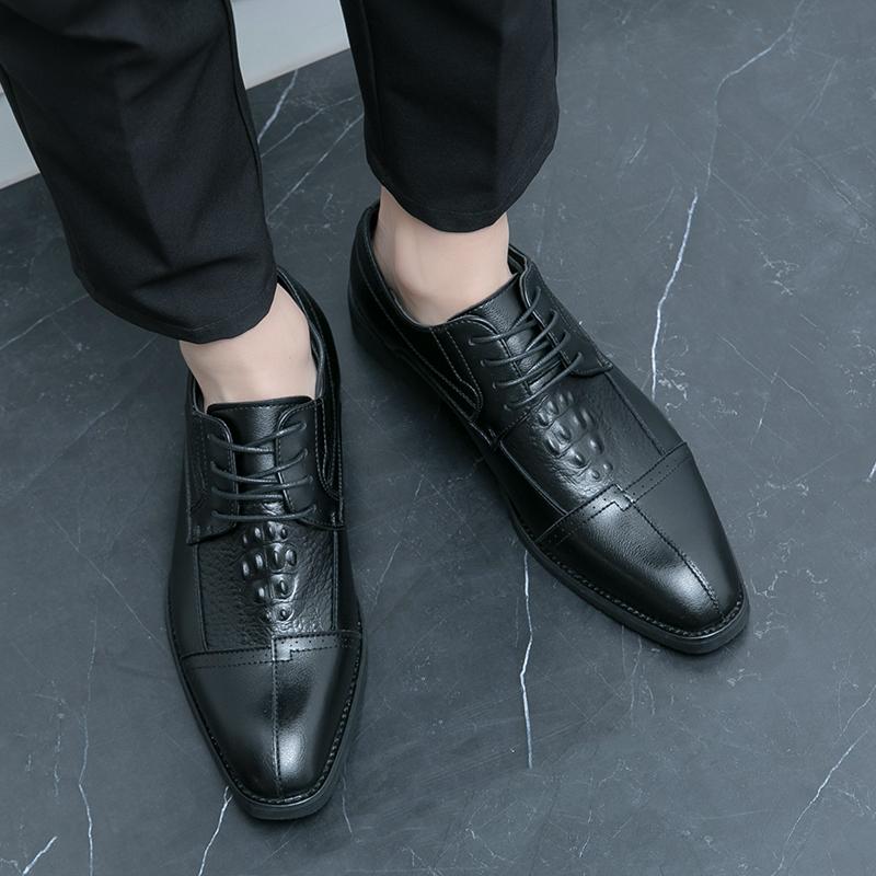 Модная мужская обувь из кожи с острым носком Модный джентльменский стиль Свадебная вечеринка отдых на открытом воздухе деловая ходьба мужская офисная обувь