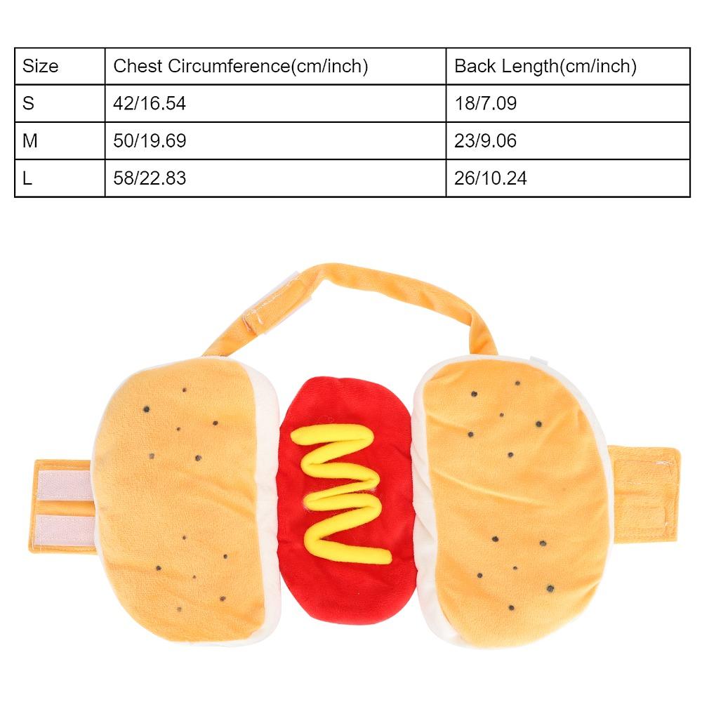 Full Body Shaped Burger Pet Outfit Multi Size Option Halloween Cat Dog Costume  Festival Cosplay