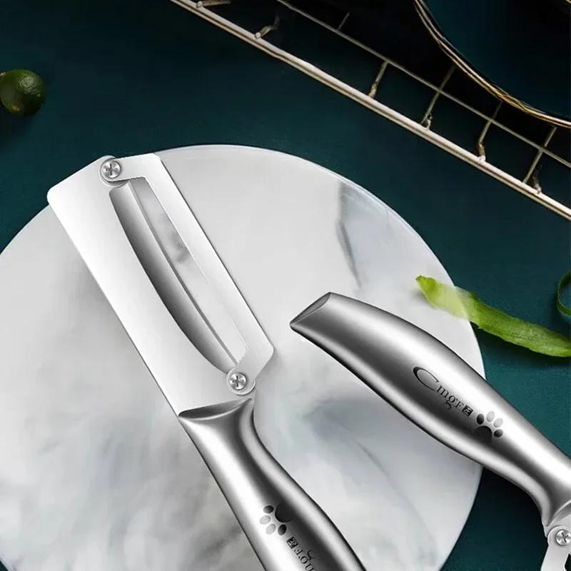 Нож для очистки ананаса, утолщенный нож для очистки тыквенной кожуры из нержавеющей стали, кухонные специальные инструменты для очистки овощей, домашний нож для очистки сахарного тростника