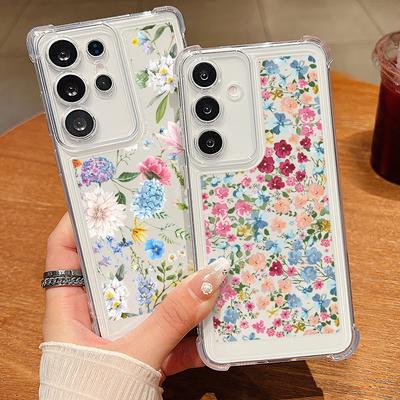 Чехол для телефона с красочными цветами для Samsung Galaxy S25 Edge S24 FE S25 S24 S23 S22 Ultra A36 A56 A16 A55 A54 A15 5G Прозрачный ТПУ чехол
