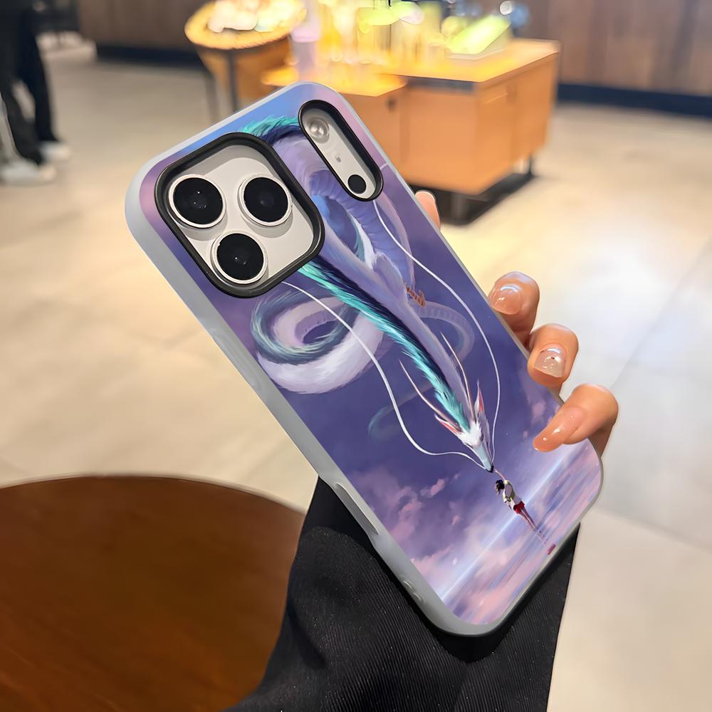 Чехол для телефона S-Spirited CARTOON A-Away Для iPhone 17 Air 16 E 15 14 Plus 13 12 11 Pro Max Гелевый Защитный чехол 2 в 1
