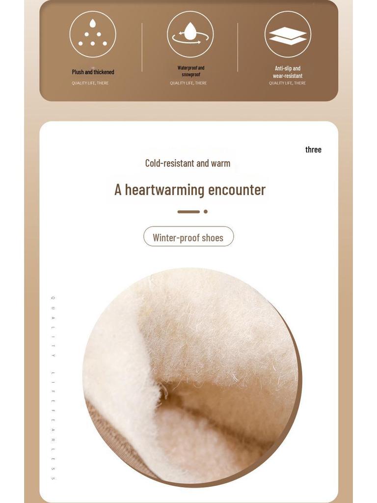 2024 Women's Thick-Soled, Waterproof Cotton Snow Boots with Wool Lining - Non-Slip & Casual Winter Fashion