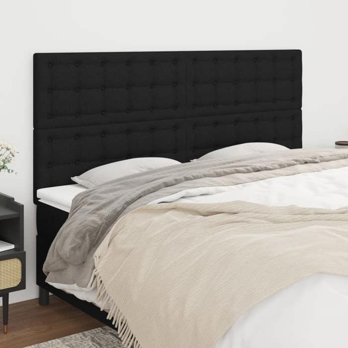 Maison Exclusive - Tête de lit Noir 160x5x118/128 cm Tissu