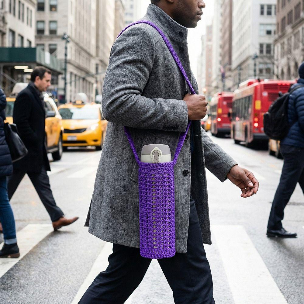 Reusable Water Bottle Carrier Bag Handmade Cup Sleeve Pouch Thermos Cup Sleeve Water Bottles
