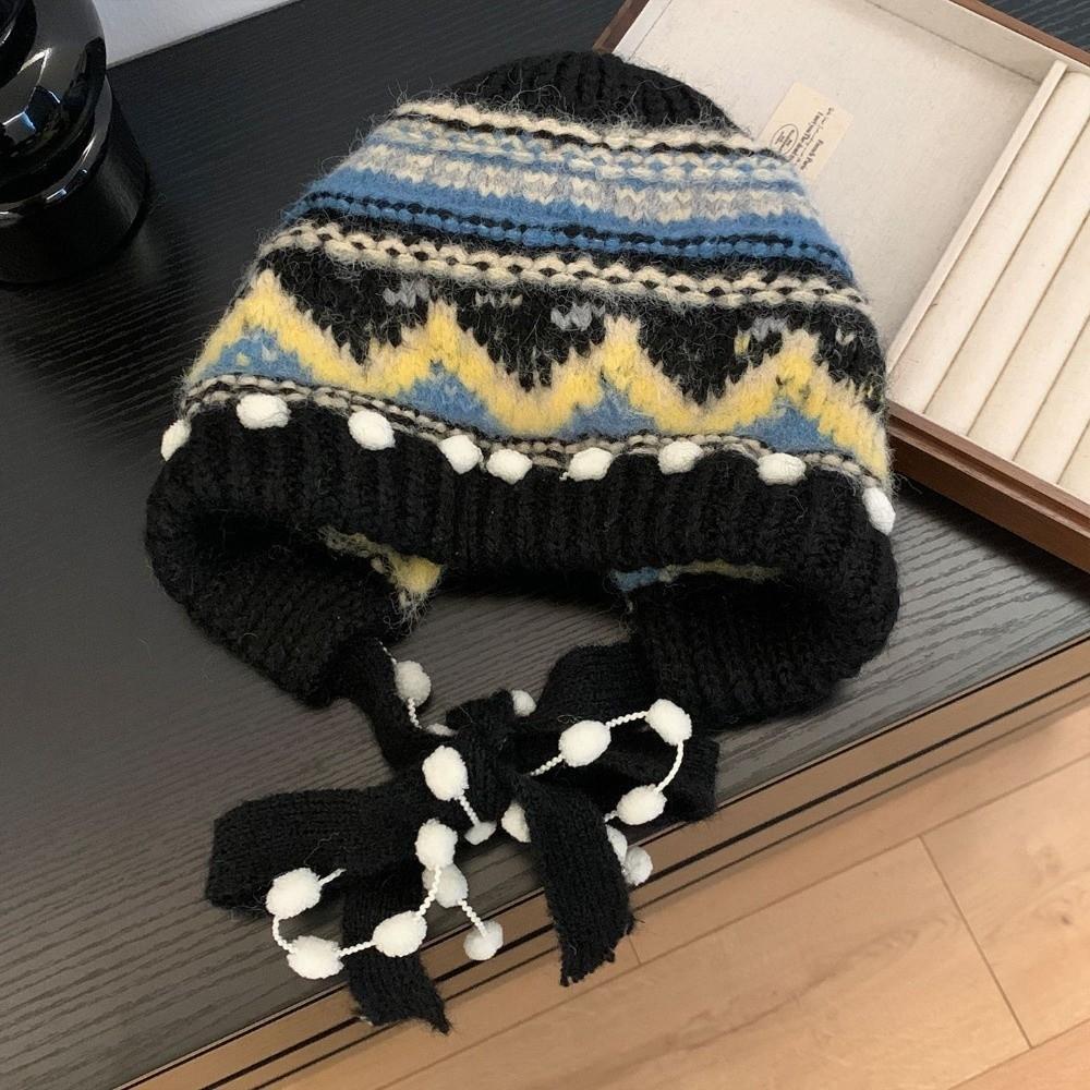 Ear Protection Knitted Cap Thickened Beanie Hats Cute Winter Hat Winter