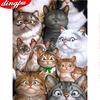 Diamond Painting Cat Full Drill Round Diamond Embroidery 5D DIY Picture Rhinestone