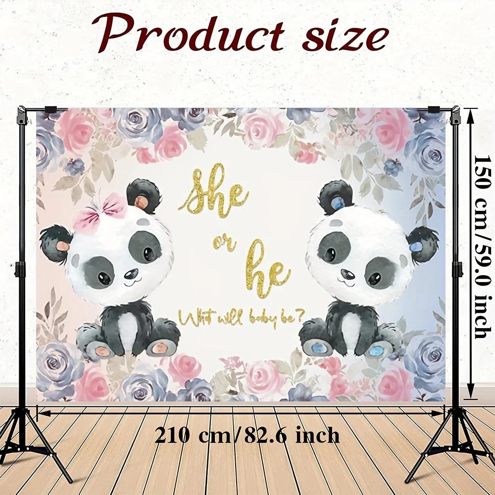 Gender Reveal party theme cartoon Red Panda background, photo background, boy or girl party supplies, photo background, flag