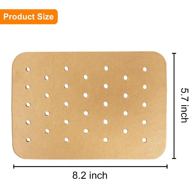 200 Pcs Air Fryer Disposable Paper Liners, Air Fryer Liners, Parchment Paper for Baking, Nonstick Perforated Air Fryer Accessories, HOFHTD Baking