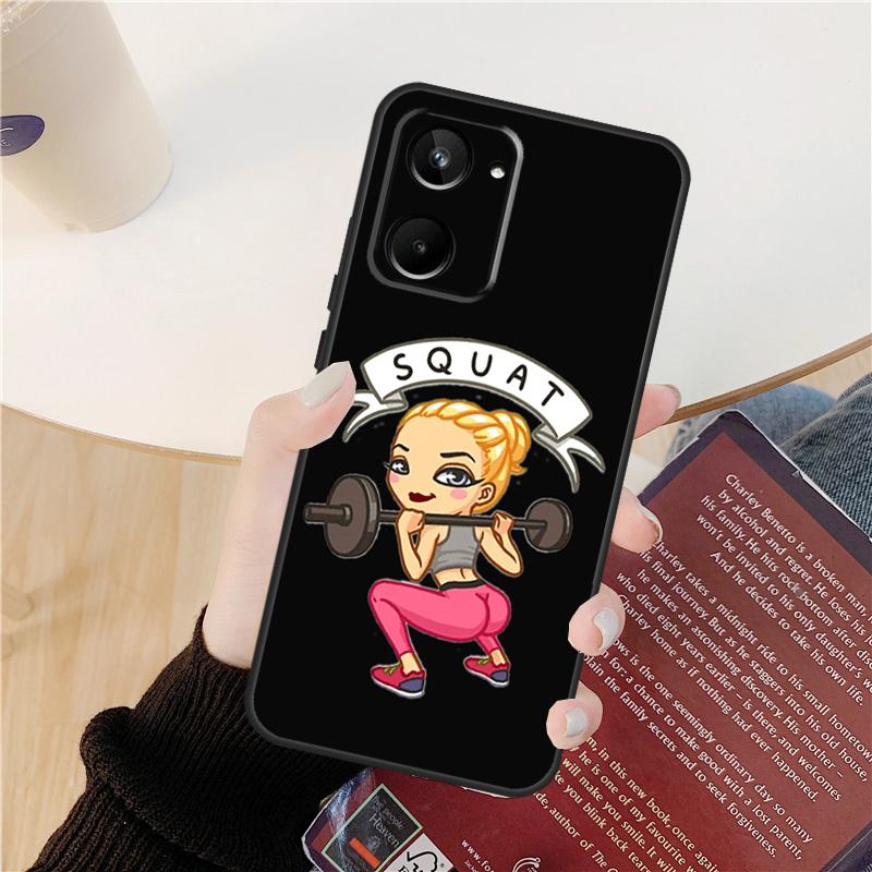 Workout Motivation fitness Gym Case For Realme GT 6 6T 5 GT7 Pro 10 11 12 13 14 Pro Plus C53 C51 C21Y C25S C55 C67 C61 C75