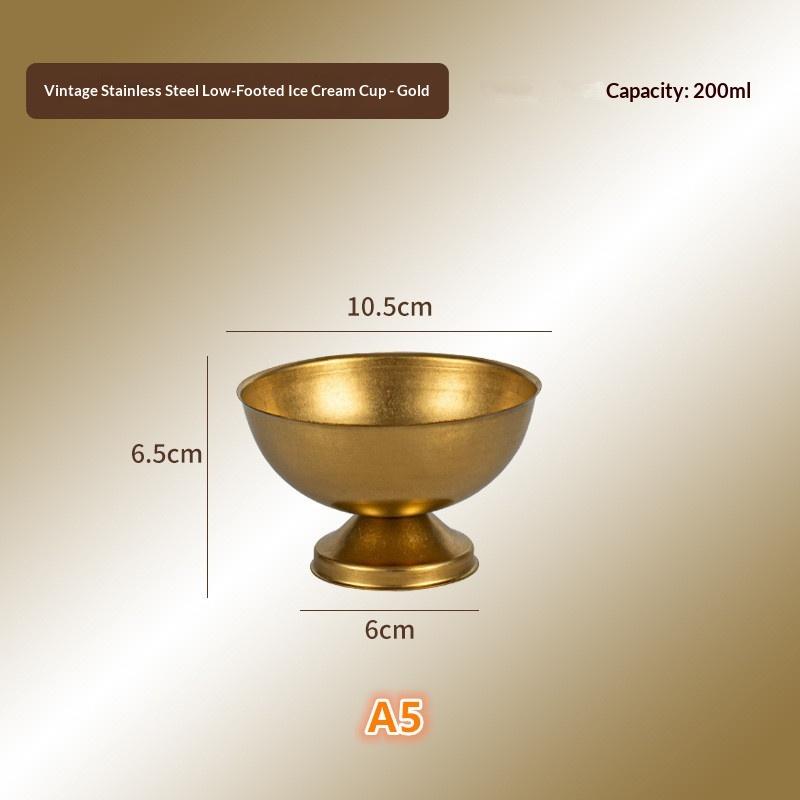 Multipurpose Stainless Steel Goblet for Serving Ice Cream and Fruit Desserts