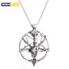 Fashion Jewelry Vintage Charm Women Men Pentagram Pan God Skull Goat Head Pendant Chain Necklaces
