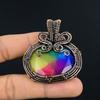 Rainbow Solar Quartz 999 Copper Wire Wrapped Pendant, Handmade Gemstone Pendant Jewelry, Gifts For Wife Brand New Pendant