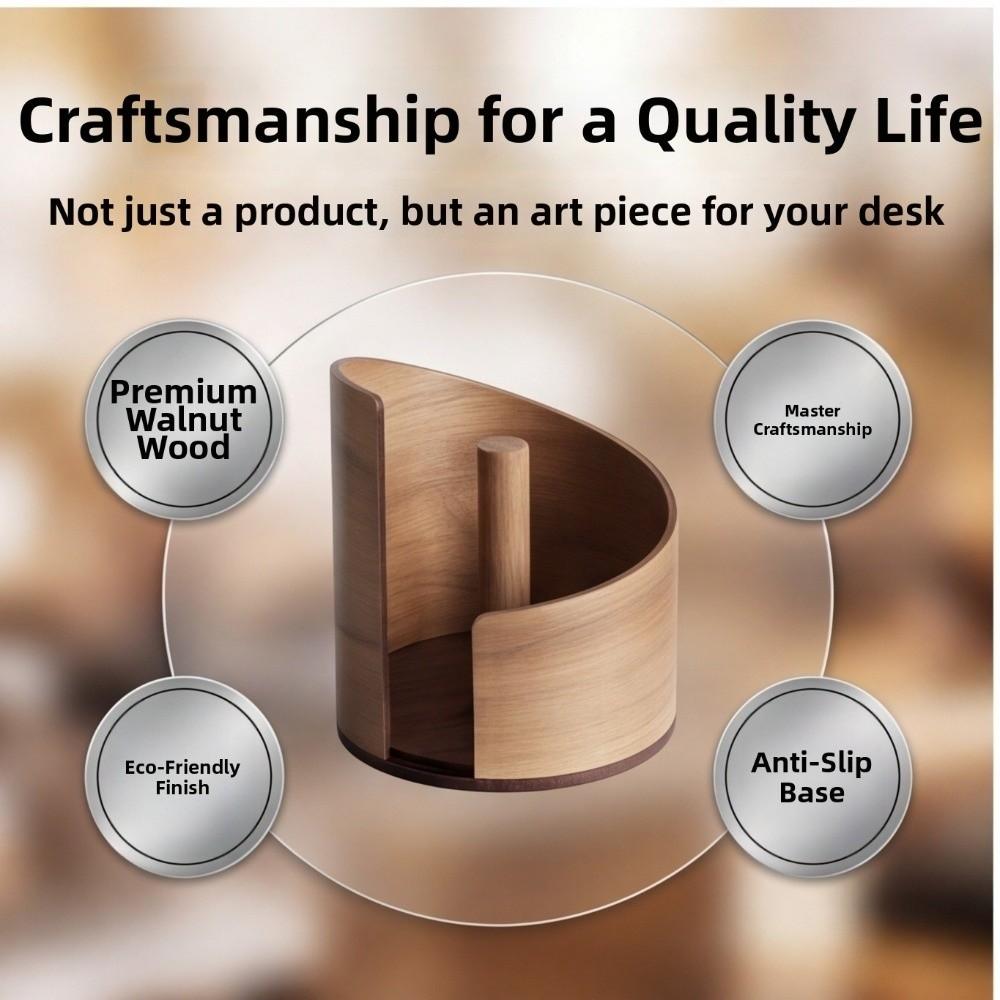 Large Capacity Wooden Paper Towel Holder Natural Wood Stable Tissue Storage Box Minimalist INS Round Roll Dispenser Living Room