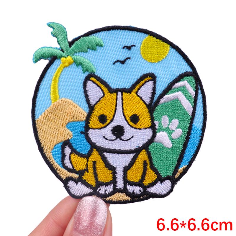 Horror Animal Butterfly Embroidered Patches Bear Cat Shark Patch Iron On Patches For Clothing Thermoadhesive Patches For Clothes