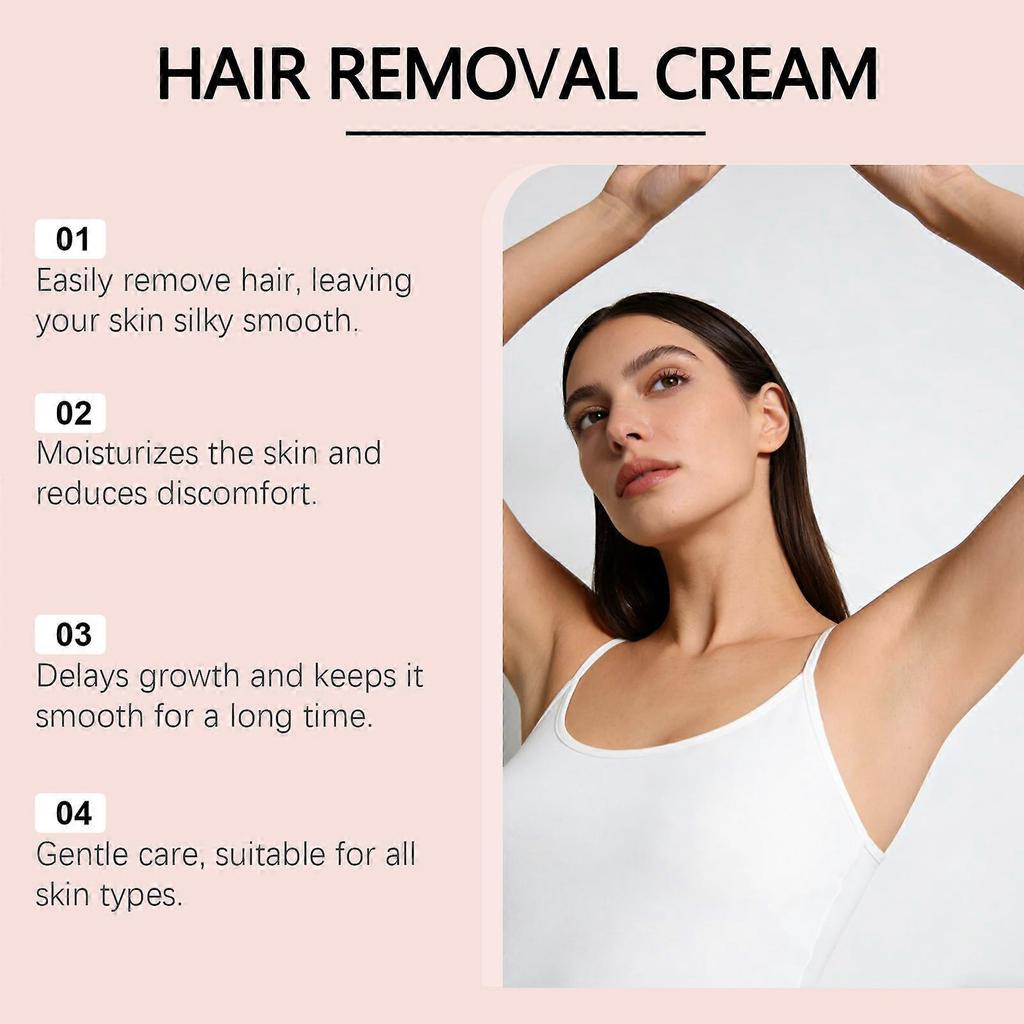 OceAura Body Hair Removal Cream, daily care for moisturizing body skin; soft, gentle, refreshing, and easy to rinse.