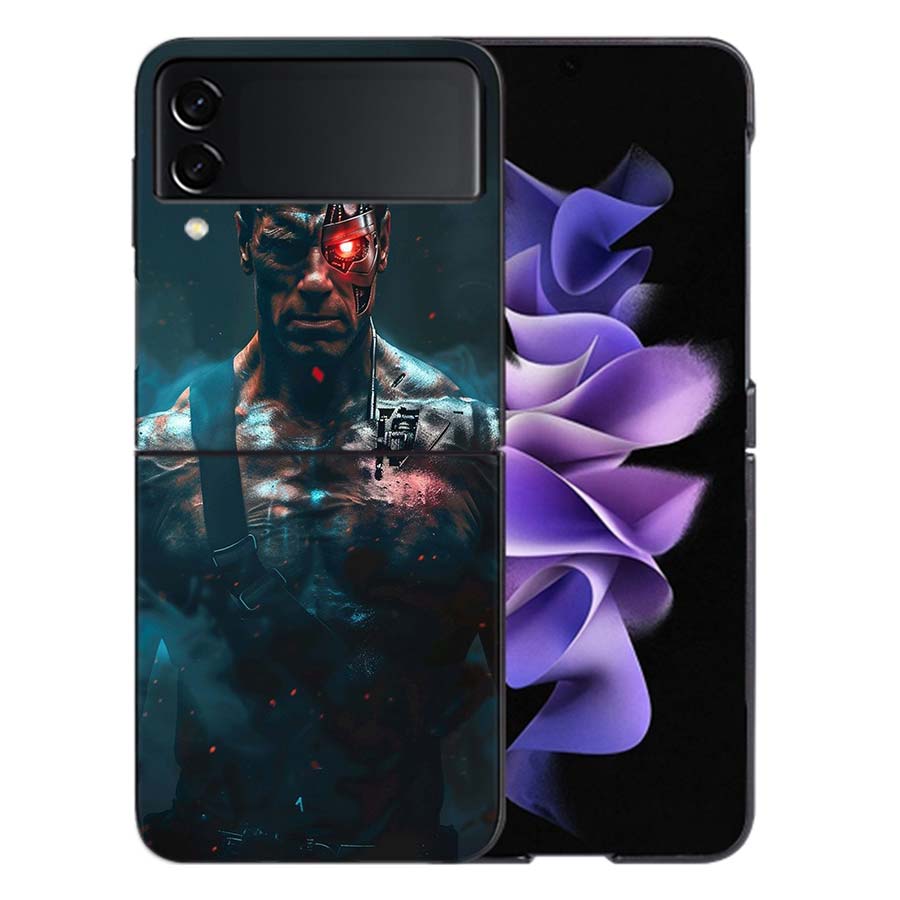 Чехол для телефона Arnold Schwarzenegger Terminator для Samsung Z Flip 6 7 5G Galaxy Z Flip 5 4 3 5G Чехлы Ударопрочный Жесткий Чехол ТПУ