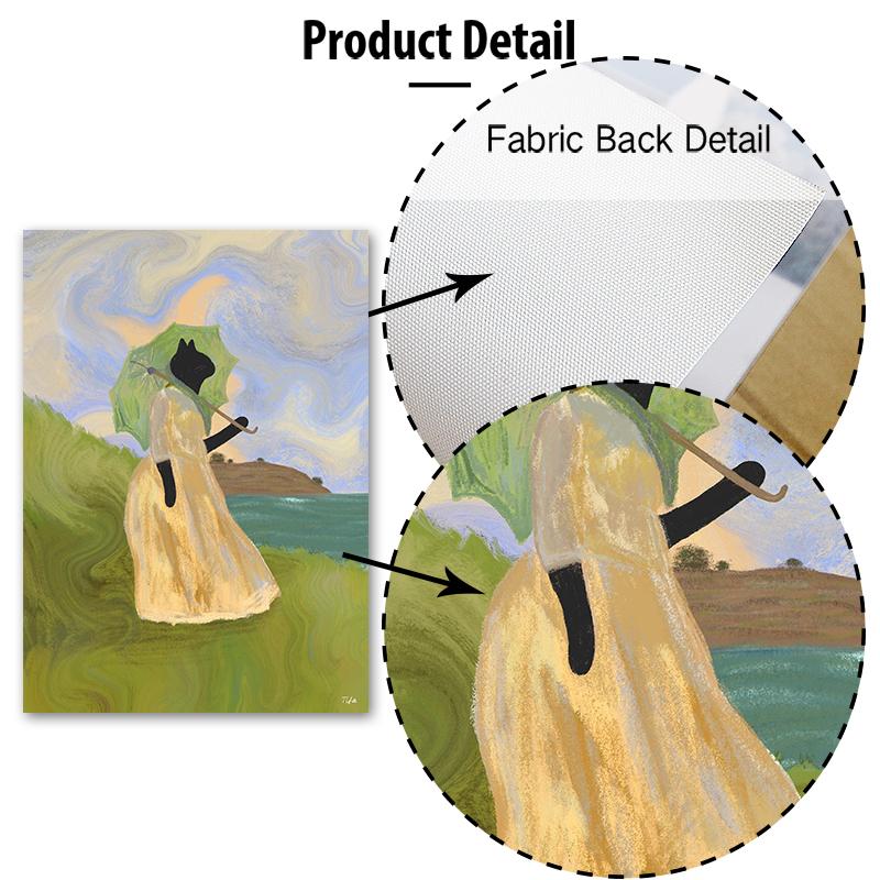 Бохо Абстрактная Девушка Садовые Цветы Кот Иллюстрация Настенное Искусство Холст Живопись Скандинавский Постер и Принты Картины Декор Гостиной