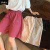 Вышитые шорты женские летние свободные обтягивающие с высокой талией широкие повседневные брюки-квотербеки женские