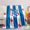 SC Heerenveen pattern Flannel Blanket, High quality Comfortable for All Seasons, Home Decor, Warmth and Comfort, Perfect for Gifts.