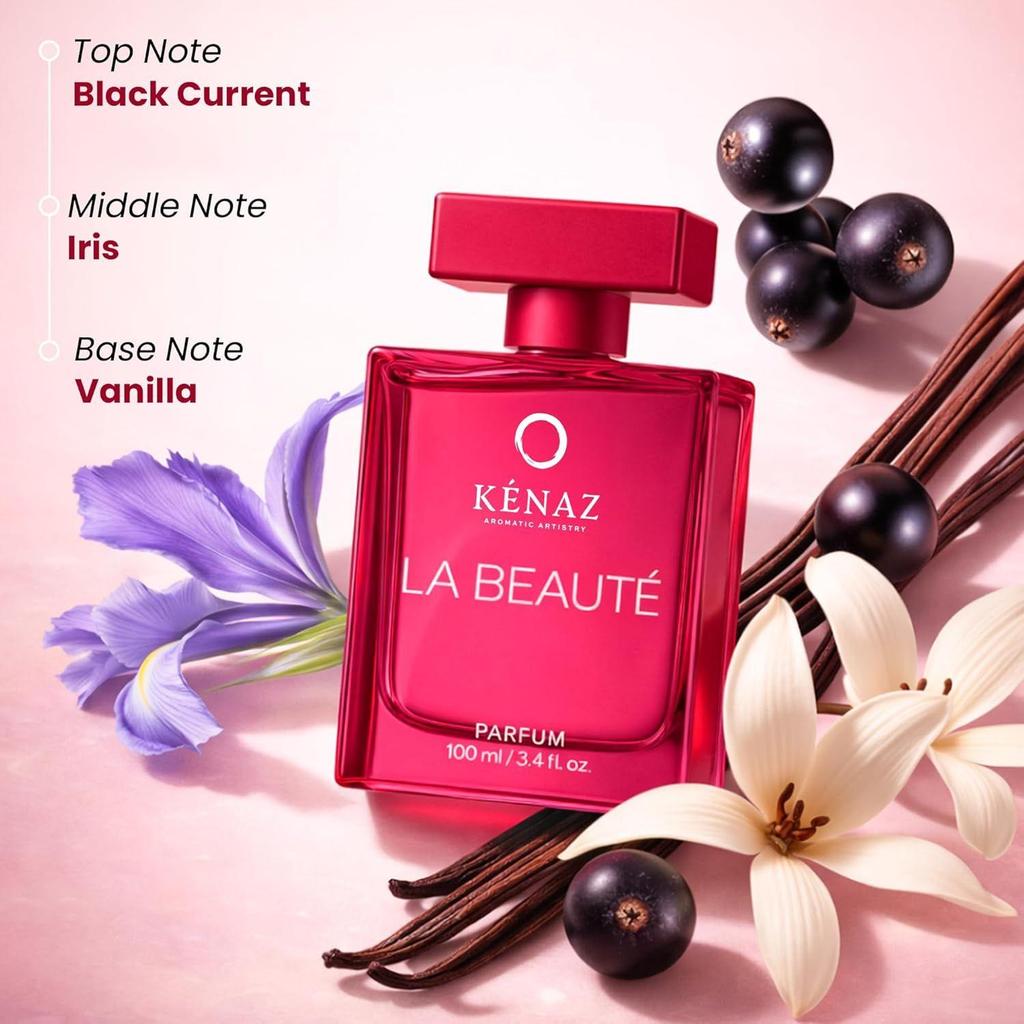 KENAZ La Beauté Женские духи 100 мл | Создано в Дубае | Цветочный, Фруктовый Гурманский с Черной Смородиной и Грушей | Роскошный Парфюм для Женщины