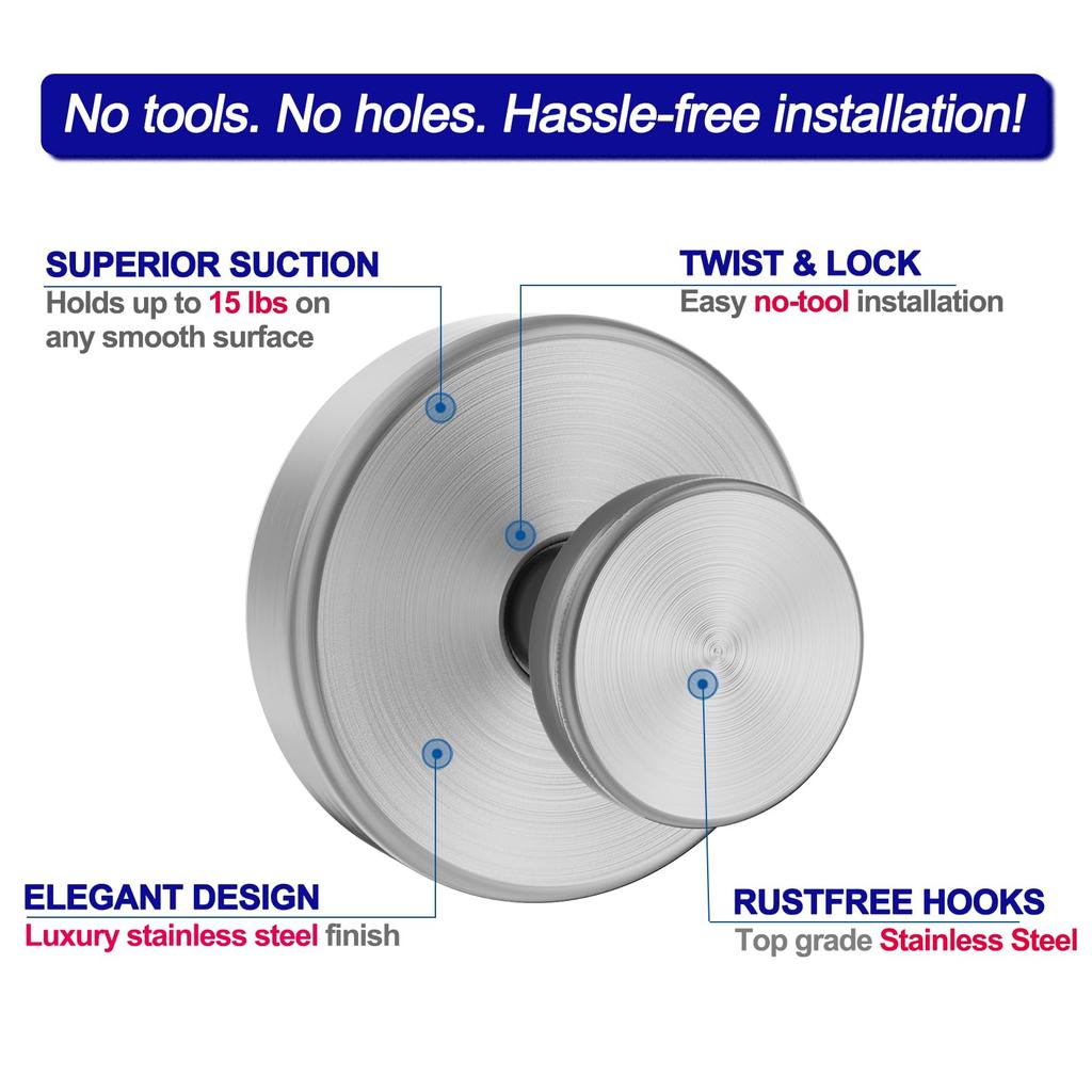 Вакуумные присоски Крючки из нержавеющей стали Крючки для душа и ванной Крючки для душа Держатели Крючки для душа Подвешивание полотенец
