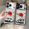 Чехол для телефона iPhone 16 15 14 Plus 17 Air 13 12 11 Pro Max 16e Мягкий чехол Спортивный гоночный JDM Дрифт-автомобиль
