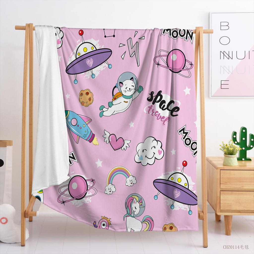 Одеяло Маленькое Свежее Одеяло Фланелевое Одеяло Одеяло с Котом Одеяло с Динозавром Одеяло