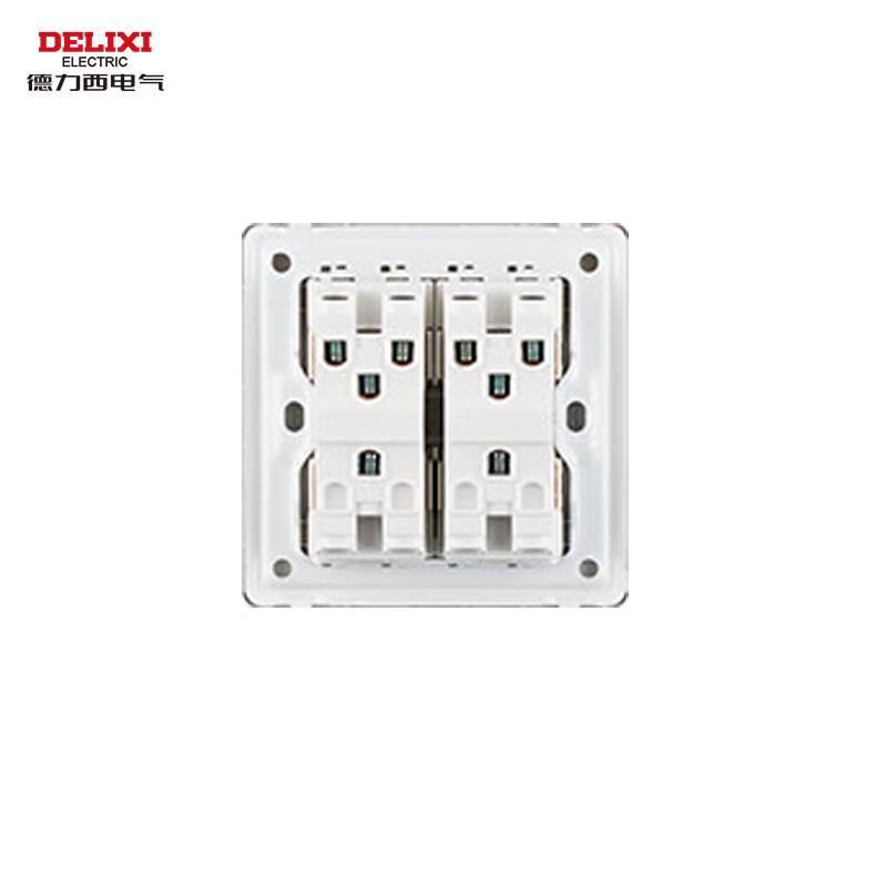 Delixi Electric 86 Type Four-Gang One-Way Switch Socket