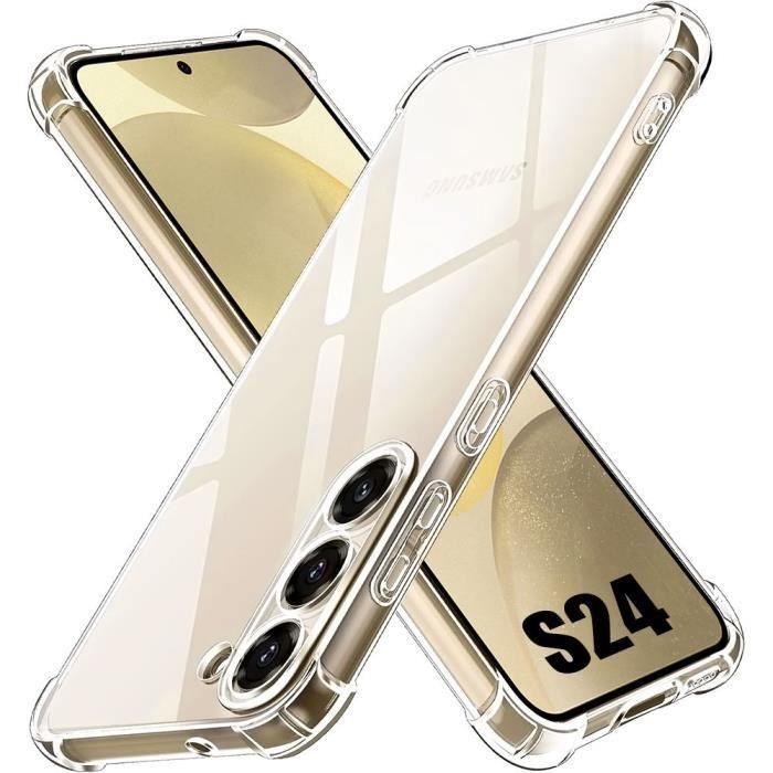 Чехол из силикона - Booling - для Samsung Galaxy S24 - Прозрачный - Усиленные углы - Ударопрочный