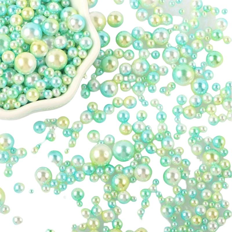 Разноцветные бусины из АБС-пластика без отверстий, имитация жемчуга, россыпные бусины для нейл-арта, DIY-поделок, украшения для скрапбукинга